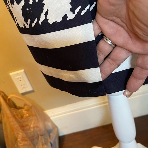 NWT Limited Navy & White Houndstooth Pencil Skirt size 16 - Picture 6 of 12